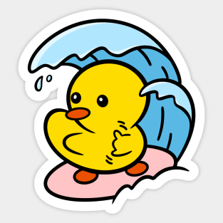 Surfer Duck Sticker